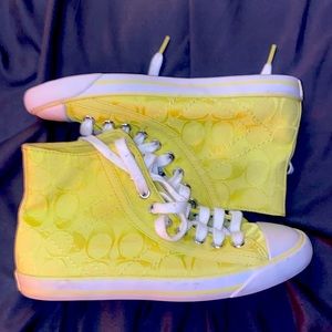 Yellow coach shoes